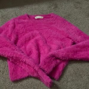 altered state pink fuzzy shirt